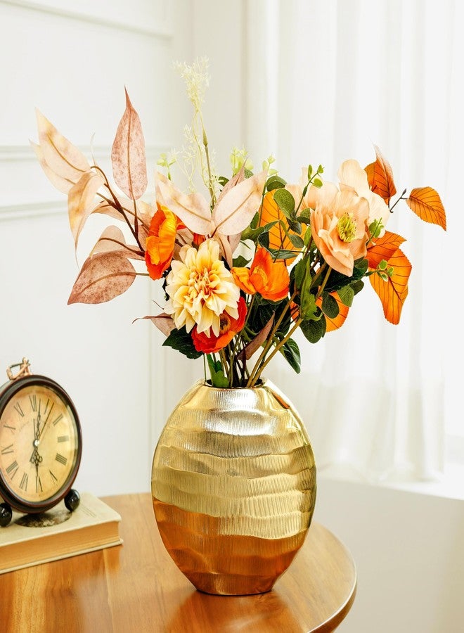 Behoma Golden Waves Aluminium Antirust Flower Vase for Home Decor Living Room, Office, Wedding | Table Decorative Item for Festivals Birthday | Golden Vase 1Pcs (Flower not Included) - Image 5